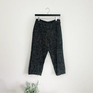 [Zara] Women's Black & White Boucle Knit High Waist Business Office Pants